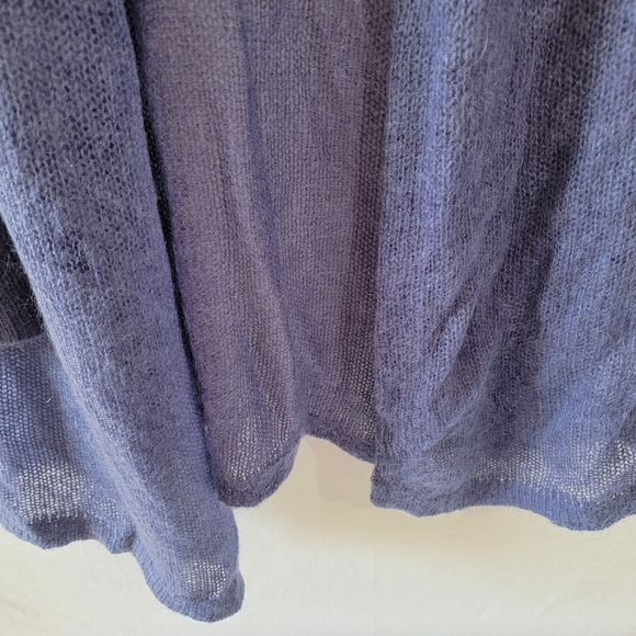 Victoria's Secret Blue Mohair Open Front Hooded Cardigan M/L Breathable Casual - Picture 4 of 10